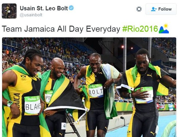 Usain Bolt tweet